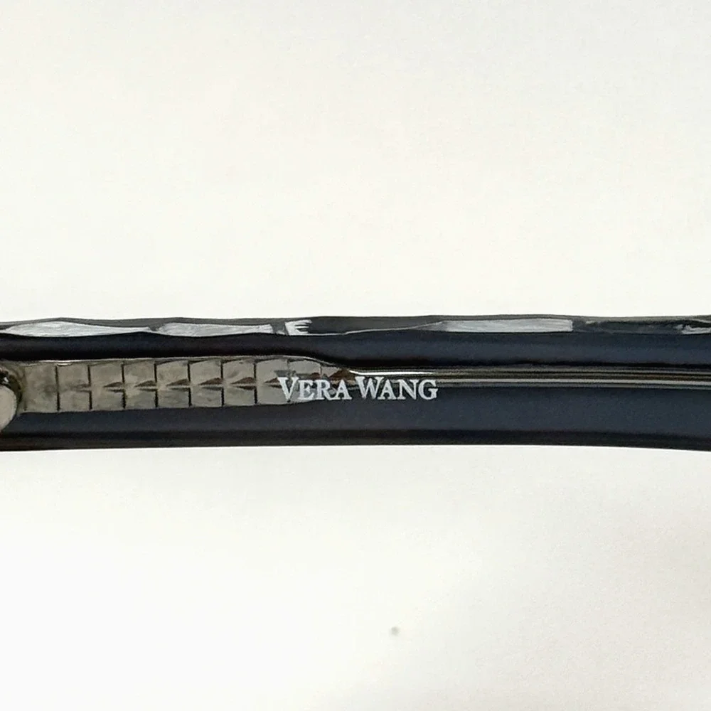 VERA WANG V347 TO Eyeglasses Frame Only 51-19-137 Black Texturized 59 Handmade